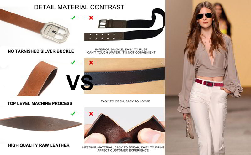 Kamos Beauty Reversible Leather Belt for Women 1