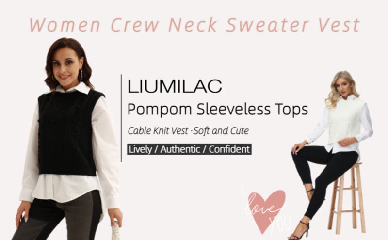 LIUMILAC Women Crew Neck Sweater